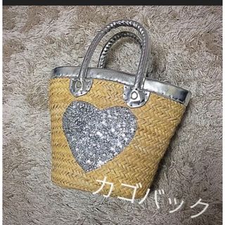 SNIDEL - カゴバッグ　新品　ハート　シルバー　スパンコール　キラキラ　旅行　海　プール