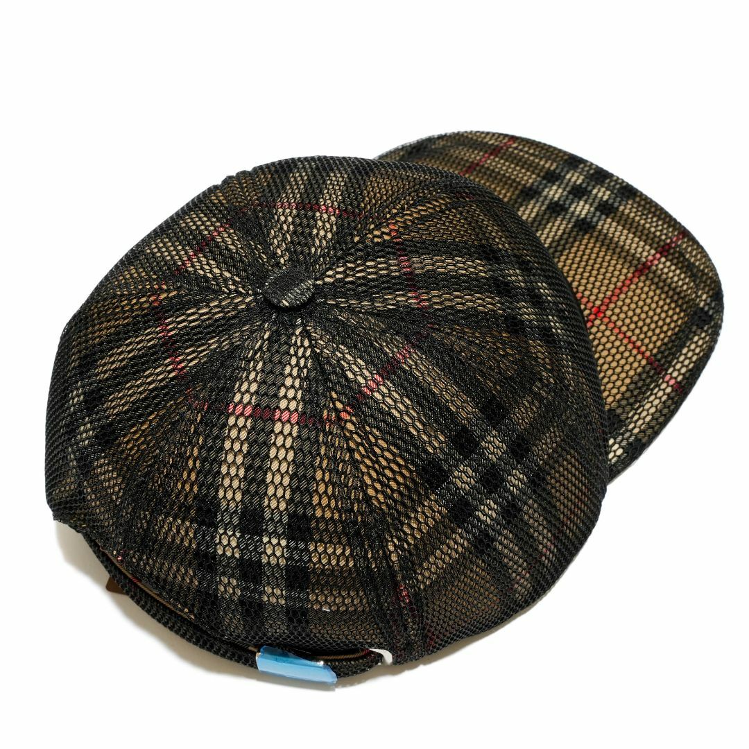 新品 BURBERRY メッシュオーバーレイ チェック キャップ キャップ 新品 BURBERRY メッシュオーバーレイ チェック キャップ キャップ