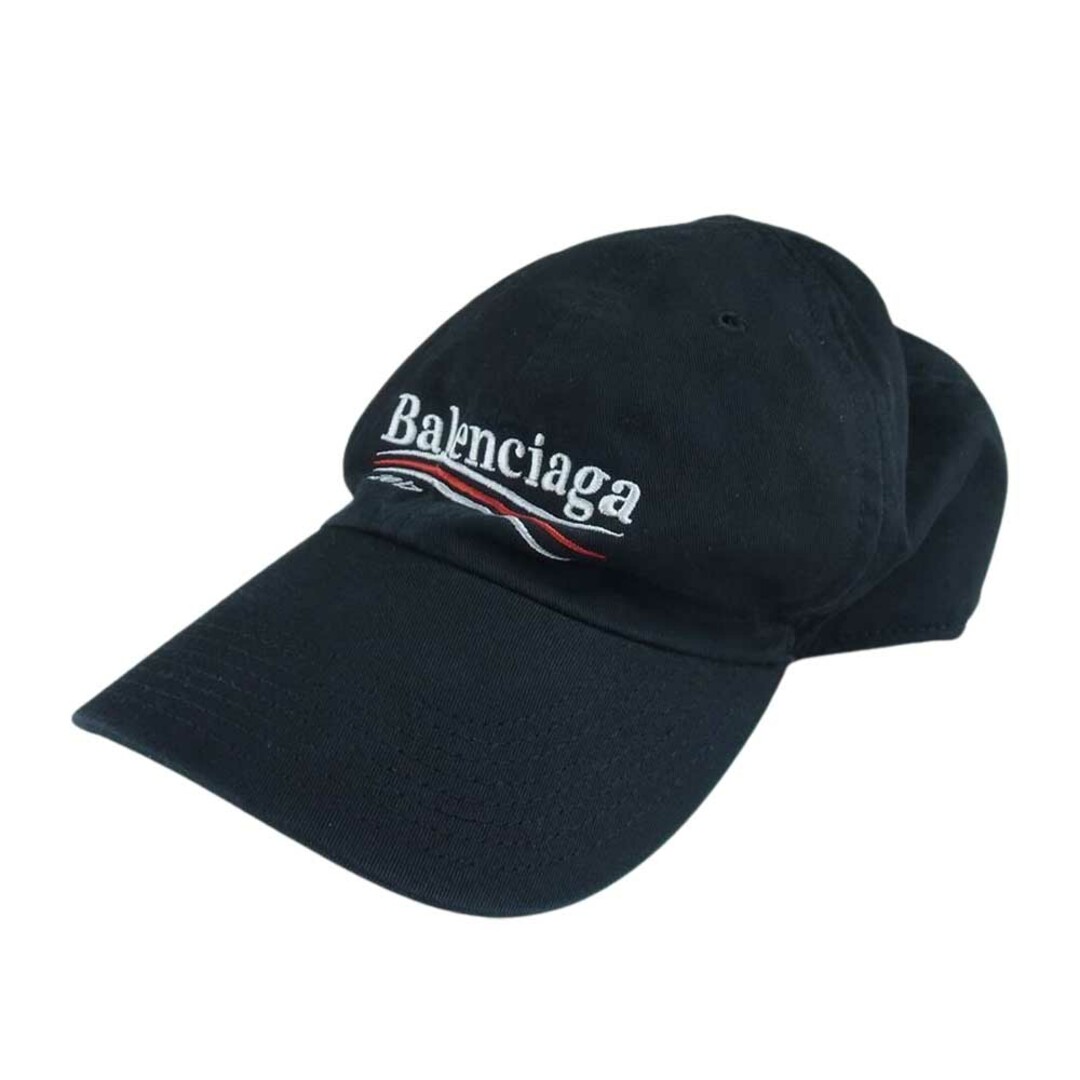 人気大割引 BALENCIAGA ブラック系【中古】 キャップ キャンペーンロゴ