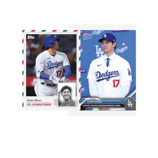 toppsホリデーを4枚★topps大谷翔平ドジャースカード8枚セット