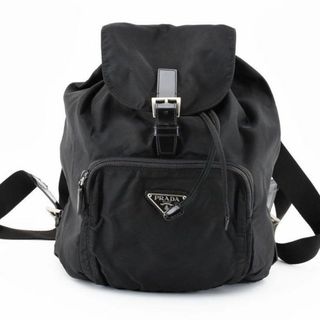 プラダ(PRADA)の極美品　PRADA プラダ　リュック　ポコノ　ブラック　ナイロン23120602(リュック/バックパック)