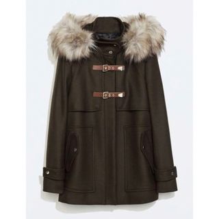 ザラ(ZARA)のZARA / ファーフード付ダッフルコート(ダッフルコート)