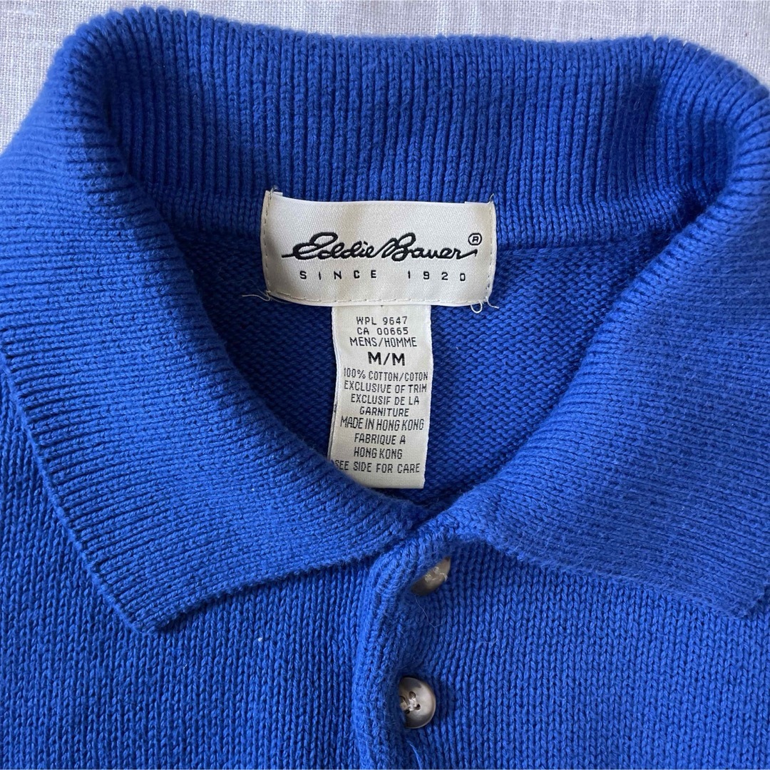 Eddie Bauer(エディーバウアー)のeddie bauer ボーダー ニットポロ エディーバウアー ニット 古着 メンズのトップス(ニット/セーター)の商品写真