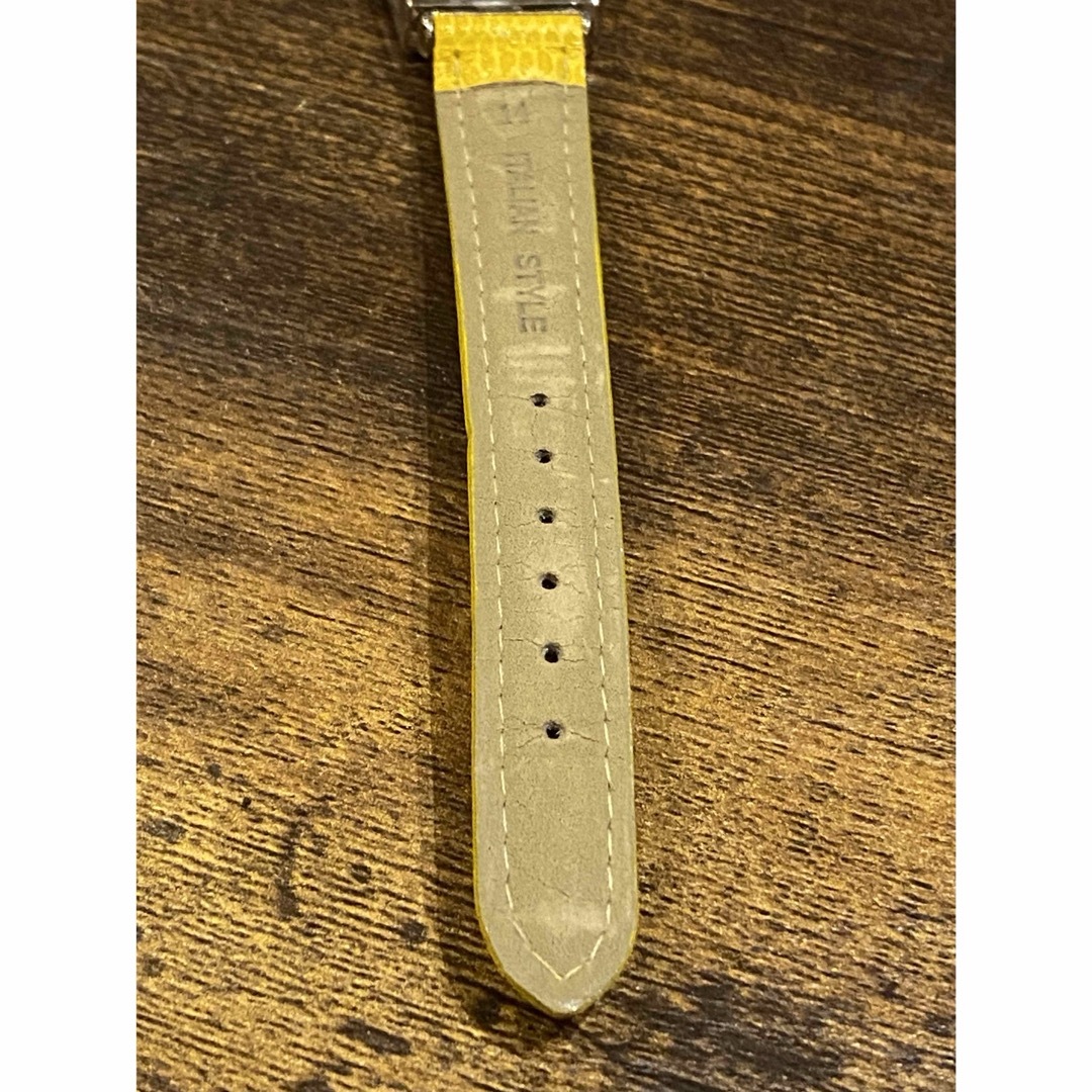 ベネチアングラス　腕時計　クロコダイル柄　黄色　新品　イタリア製　ミルフォリオ レディースのファッション小物(腕時計)の商品写真
