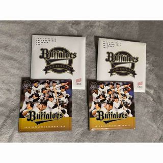 オリックスバファローズ(オリックス・バファローズ)の【未使用】オリックスバファローズ　2024卓上カレンダー　2個セット(カレンダー/スケジュール)