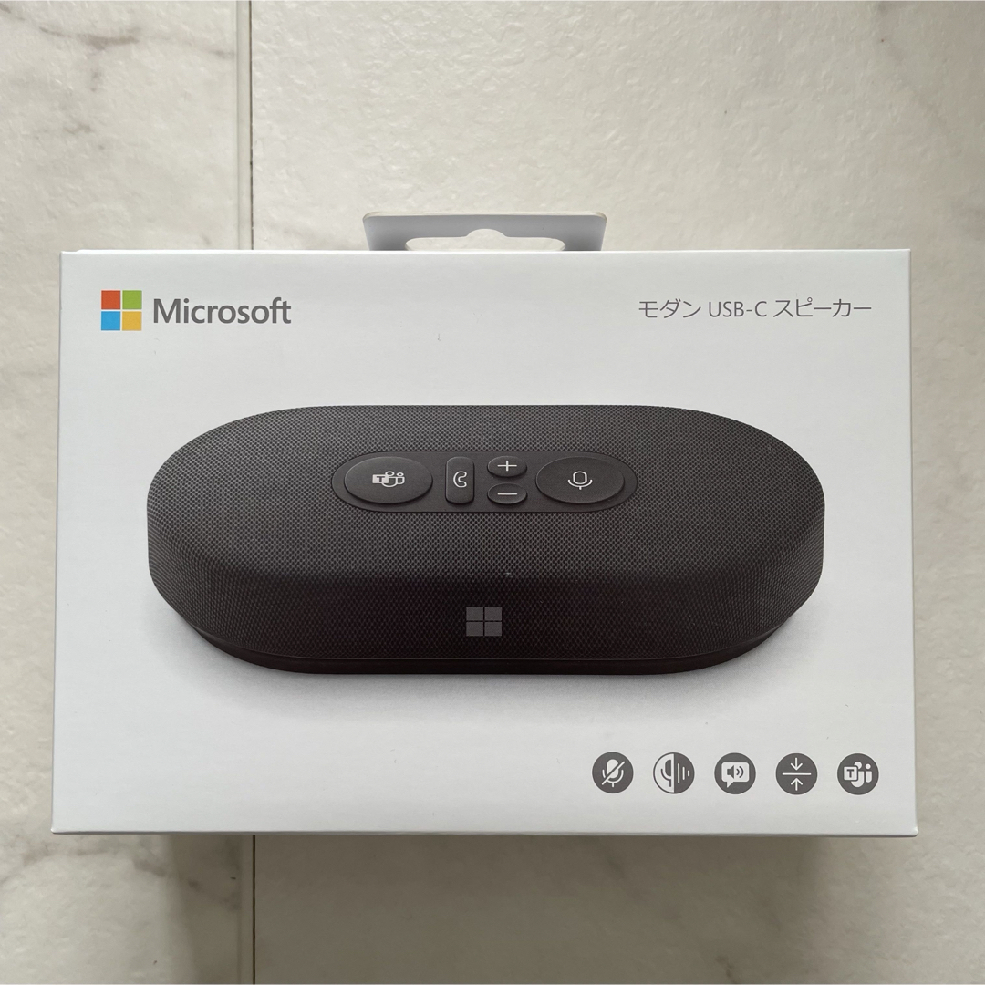 Microsoft(マイクロソフト)のマイクロソフト モダン USB-C スピーカー 8KZ-00010 スマホ/家電/カメラのPC/タブレット(PC周辺機器)の商品写真