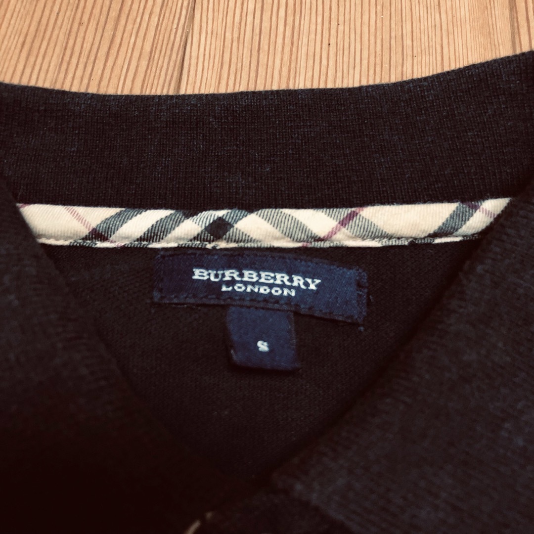 BURBERRY(バーバリー)のバーバリー 半袖ポロシャツ Sサイズ ブラック メンズのトップス(ポロシャツ)の商品写真