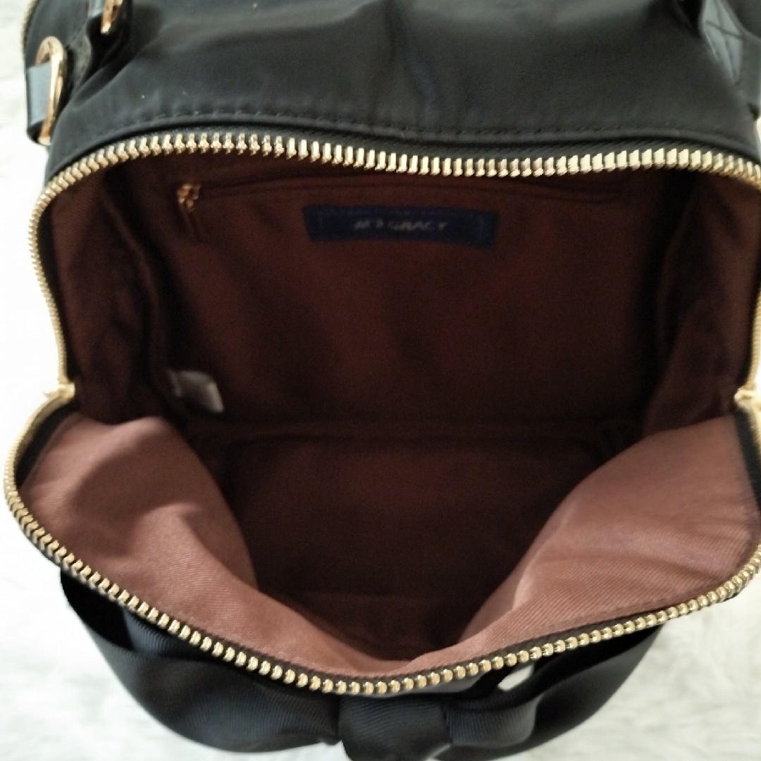 M'S GRACY(エムズグレイシー)の美品 エムズグレイシー ショルダー付 3wayリボン リュック ショルダーバック レディースのバッグ(リュック/バックパック)の商品写真