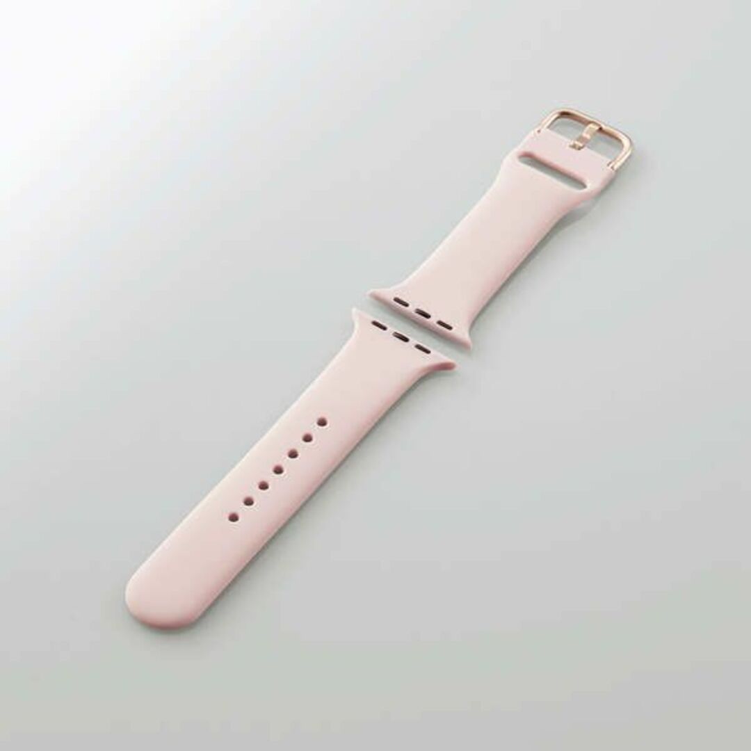 ELECOM(エレコム)の【2コ】エレコム Apple Watch 45 44 42 シリコン製 ピンク  スマホ/家電/カメラのスマホアクセサリー(その他)の商品写真