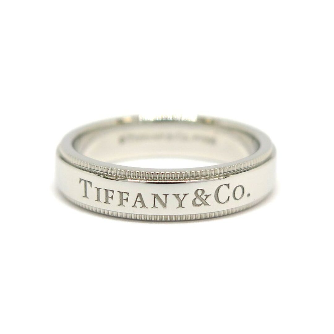 TIFFANY ティファニー Pt950 ミルグレイン エッジ バンド リング ryアクセサリー