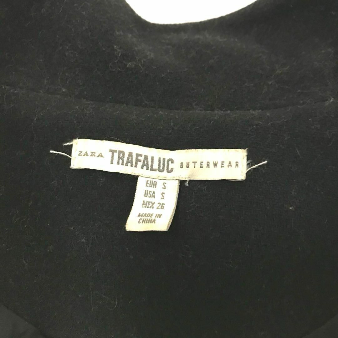 ZARA(ザラ)のZARA Trafaluc ザラ  ダッフルコート　フード取外し可　ブラック レディースのジャケット/アウター(ダッフルコート)の商品写真