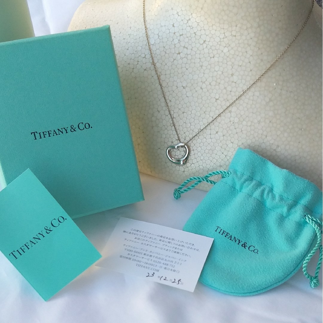 Tiffany & Co.(ティファニー)のTIFFANY  ティファニー  シルバー ネックレス オープンハート S レディースのアクセサリー(ネックレス)の商品写真