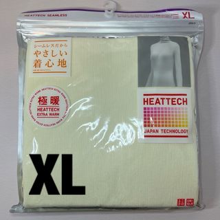 ユニクロ(UNIQLO)のUNIQLOヒートテック極暖　シームレスリブタートルネックT XL オフホワイト(アンダーシャツ/防寒インナー)