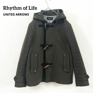 ユナイテッドアローズ(UNITED ARROWS)のUNITEDARROWS  ウールダッフルコート　レディースM  カーキ　フード(ダッフルコート)