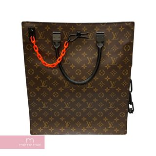 ルイヴィトン(LOUIS VUITTON)のLOUIS VUITTON 2019SS Sac Plat M44475 ルイヴィトン サックプラ トートバッグ ハンドバッグ モノグラム 総柄ロゴ 2Way チェーン ブラウン 【231225】【中古-B】【me04】(トートバッグ)