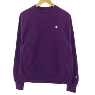 チャンピオン(Champion)の古着 チャンピオン Champion リバースウィーブ 復刻 単色タグ 無地 ブランクスウェットシャツ トレーナー メンズM /eaa407368(スウェット)