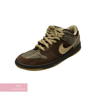 ナイキ(NIKE)のNIKE 2004AW DUNK LOW PRO Tweed 304292-223 ナイキ ダンクロー ツイード ローカットスニーカー チェック柄 ブラウン×ベージュ サイズUS10(28cm) 【231225】【中古-C】【me04】(スニーカー)