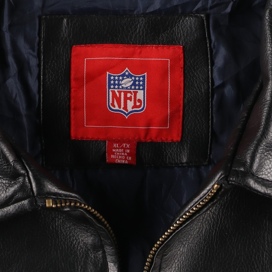 古着 NFL LOS ANGELES CHARGERS ロサンゼルスチャージャーズ フェイクレザージャケット メンズXL /evb004008 メンズのジャケット/アウター(レザージャケット)の商品写真