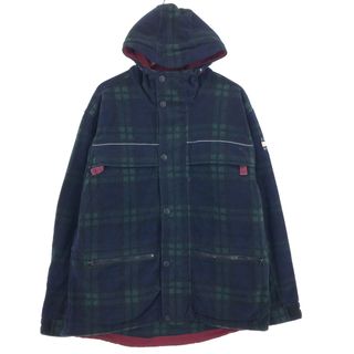 トミーヒルフィガー(TOMMY HILFIGER)の古着 90年代 トミーヒルフィガー TOMMY HILFIGER チェック柄 フリースジャケット メンズM ヴィンテージ /eaa389928(その他)