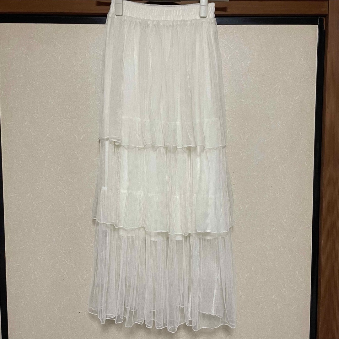 rili チュールティアードスカート レディースのスカート(ロングスカート)の商品写真