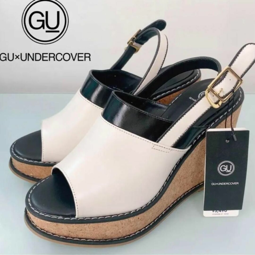 UNDERCOVER(アンダーカバー)のGU×UNDERCOVER  コラボ　ウェッジサンダル 白　Lサイズ　完売品 レディースの靴/シューズ(サンダル)の商品写真