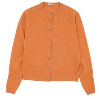 エルメス(Hermes)のHERMESエルメス☆カシミヤカーディガンセリエボタン☆オレンジS(カーディガン)