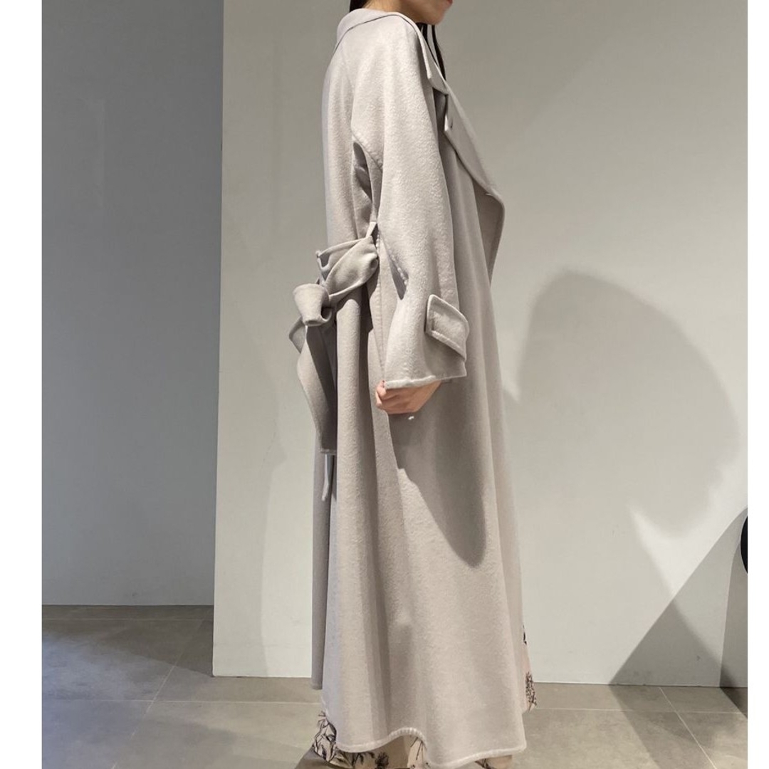 SNIDEL - SNIDEL ウロコカシミヤロングコート グレーベージュ 0 SNIDEL - SNIDEL ウロコカシミヤロングコート グレーベージュ 0