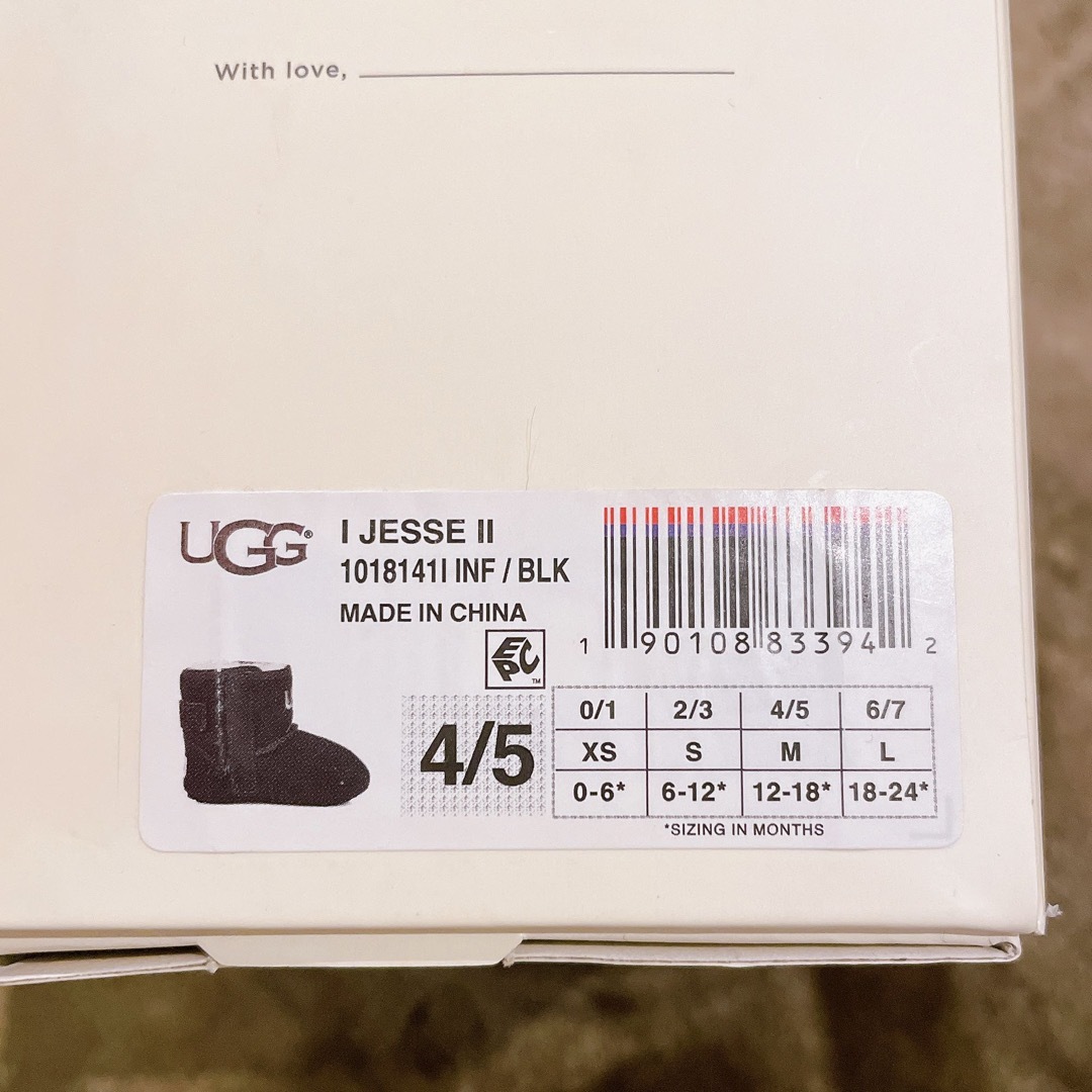 UGG(アグ)の《新品・未使用》UGG ベビーブーツ Jesse II ブラック キッズ/ベビー/マタニティのベビー靴/シューズ(~14cm)(ブーツ)の商品写真