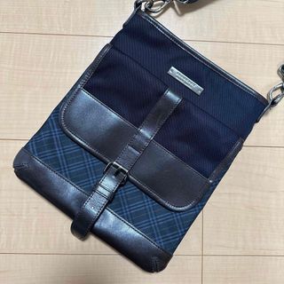 バーバリーブラックレーベル(BURBERRY BLACK LABEL)の【バーバリーブラックレーベル】ショルダーバッグ レザー チェック ネイビー(ショルダーバッグ)