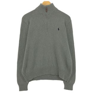 ラルフローレン(Ralph Lauren)の古着 ラルフローレン Ralph Lauren POLO by Ralph Lauren コットンニットハーフジップセーター メンズL /eaa406307(ニット/セーター)