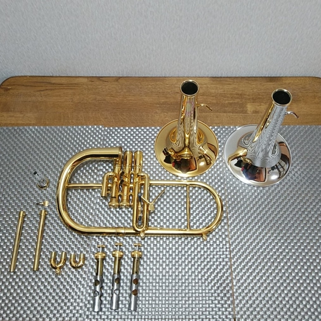 ストンビ　フリューゲルホルン　MASTER-FL(ゴールドプレート仕上) 楽器の管楽器(トランペット)の商品写真
