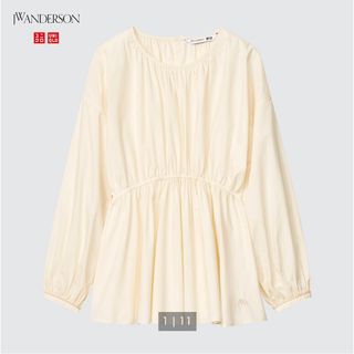 ユニクロ(UNIQLO)のギャザーブラウス(シャツ/ブラウス(長袖/七分))