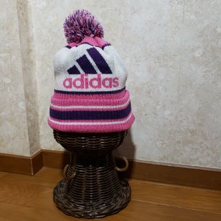 アディダス(adidas)の◆アディダス/adidas◆ぽんぽん付きニット帽ビーニー/防寒ゴルフ/スキー(ニット帽/ビーニー)