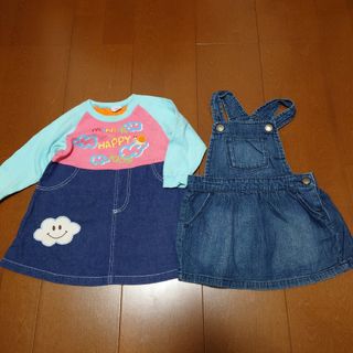 ベビーギャップ(babyGAP)のMINI-K ＆ babyGAP ワンピース 2枚セット 80cm(ワンピース)