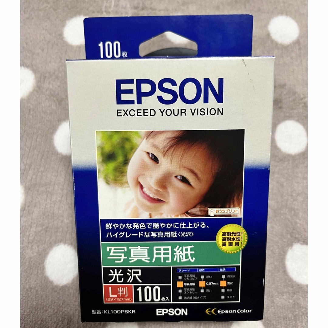 EPSON(エプソン)のエプソン EPSON KL100PSKR [写真用紙 光沢 L判 100枚] エンタメ/ホビーの美術品/アンティーク(写真)の商品写真