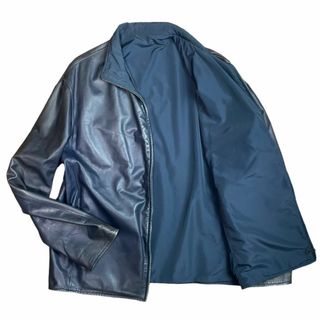 Hermes - 希少 エルメス 仔羊 ラムレザー 52 XL ライダースジャケット リバーシブル