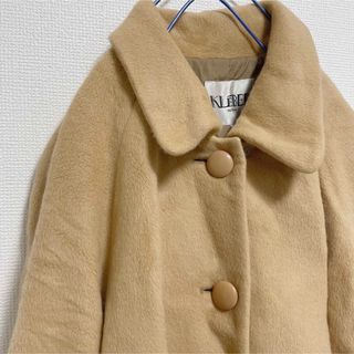 ロキエ(Lochie)の【美品】ビンテージ 古着 ロングコート  ウールコート ベージュ(ロングコート)