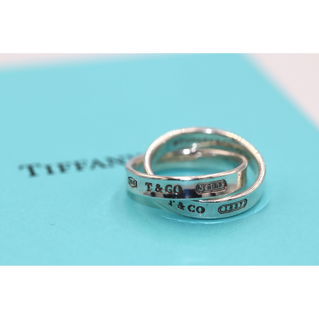 状態サビなしTiffany ティファニー インターロッキング サークル リング シルバー