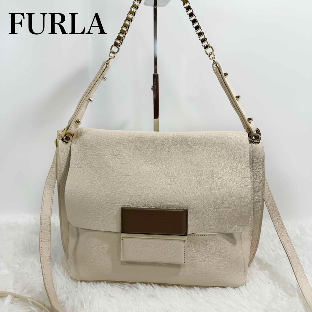 極美品 FURLA フルラ レザー 2wayバッグ ハンドバッグ ショルダー