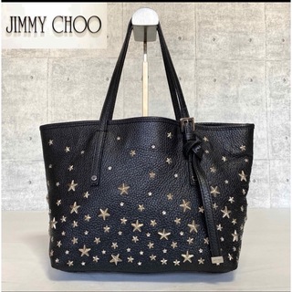 ジミーチュウ(JIMMY CHOO)のJIMMY CHOO SASHA/S BLACK スタッズ トートバッグ(トートバッグ)