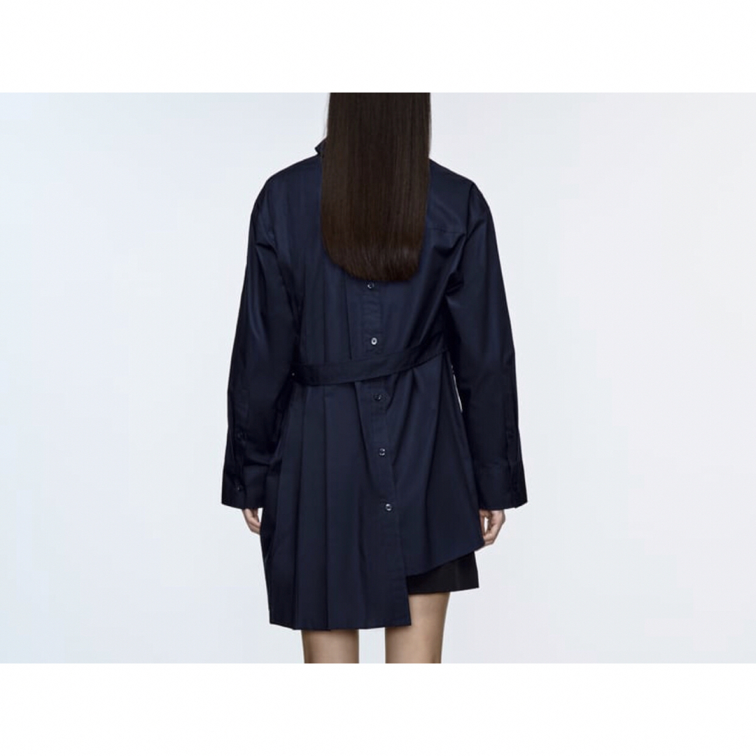 ZARA - ZARAアシンメトリープリーツ ポプリンシャツXS-Sの通販 ZARA - ZARAアシンメトリープリーツ ポプリンシャツXS-Sの通販