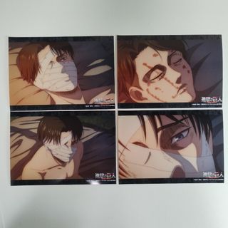 コウダンシャ(講談社)の進撃の巨人　リヴァイ　写真　ブロマイド　Levi 進撃　４枚　カード　ハンジ(キャラクターグッズ)