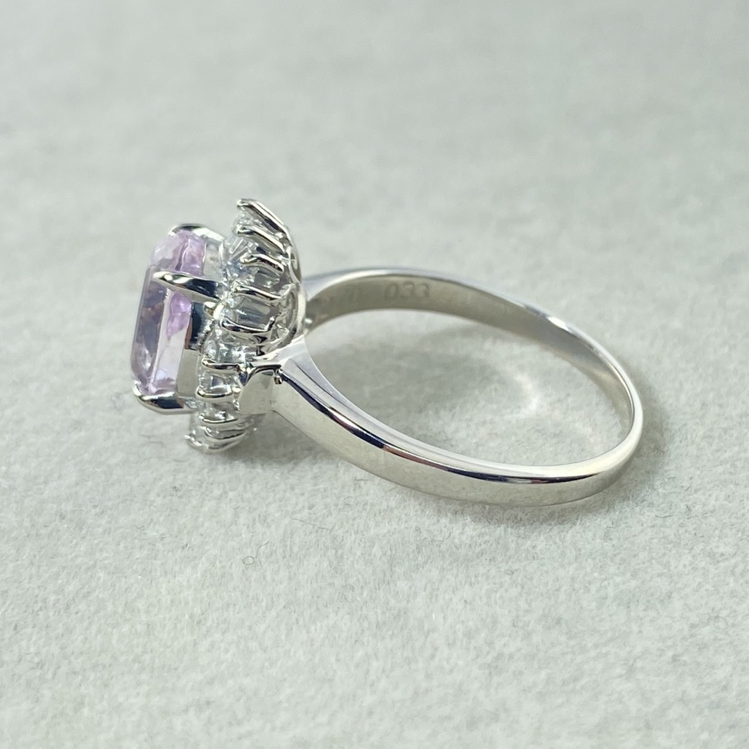 【24-19】クンツァイト　ダイヤモンド　リング2.7ct　D0.33ct  レディースのアクセサリー(リング(指輪))の商品写真