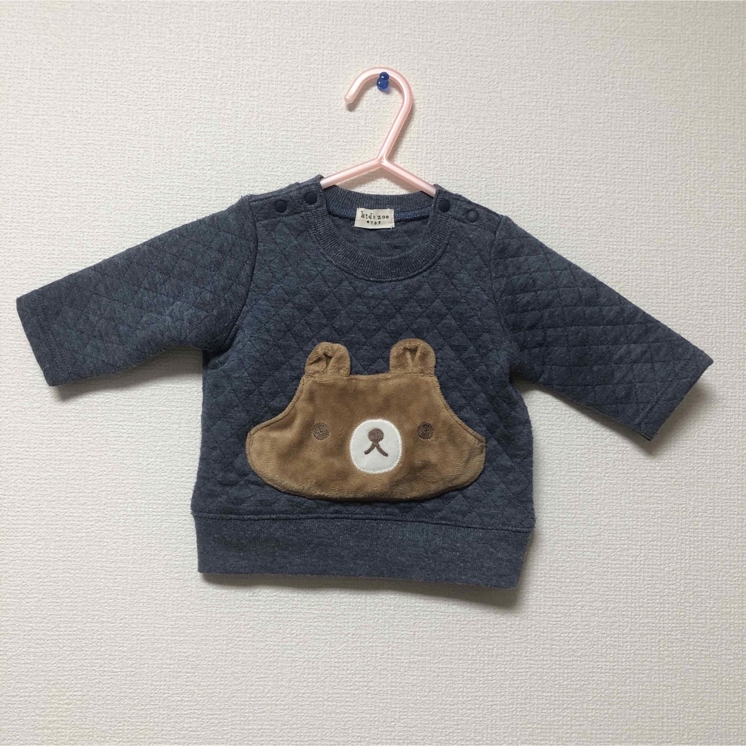 kid’s zoo(キッズズー)のkids zoo 裏起毛　クマさんトップス　70 キッズ/ベビー/マタニティのベビー服(~85cm)(トレーナー)の商品写真