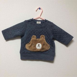 キッズズー(kid’s zoo)のkids zoo 裏起毛　クマさんトップス　70(トレーナー)