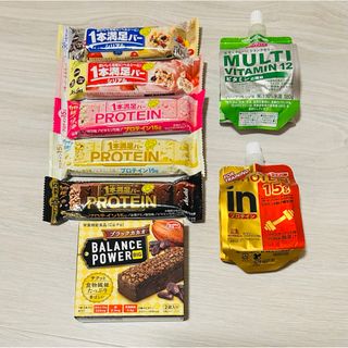 アサヒグループショクヒン(アサヒグループ食品)の１本満足バー×5  & バランスパワー×1 &ドリンクゼリー×2(プロテイン)