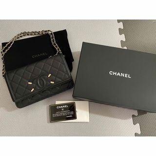 シャネル(CHANEL)の⭐︎美品⭐︎ シャネル　CCフィリグリー チェーンウォレット　キャビアスキン(ショルダーバッグ)