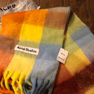 アクネストゥディオズ(Acne Studios)のacne studiosアクネマフラーショールイエロー(マフラー/ショール)