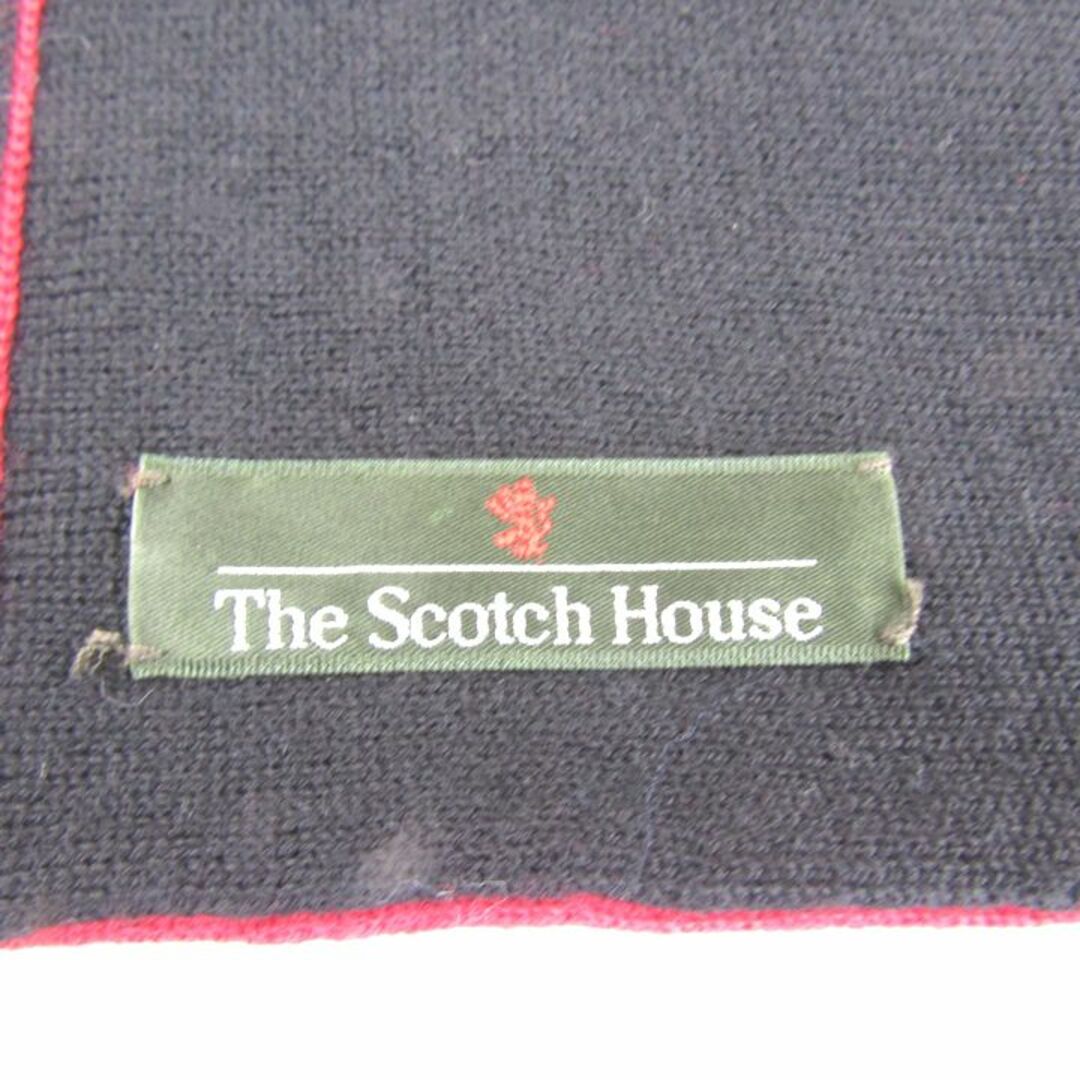 THE SCOTCH HOUSE(ザスコッチハウス)のスコッチハウス マフラー アーガイル柄 リバーシブル ブランド 小物 メンズ レッド THE SCOTCH HOUSE メンズのファッション小物(マフラー)の商品写真