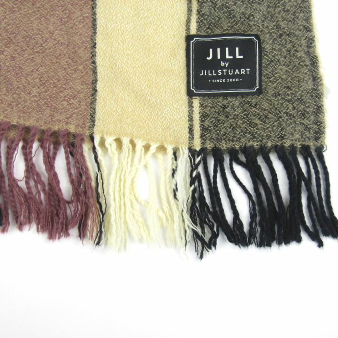 JILL by JILLSTUART(ジルバイジルスチュアート)のジルバイジルスチュアート マフラー ストール チェック柄 ブランド 小物 レディース ベージュ JILL by JILLSTUART レディースのファッション小物(マフラー/ショール)の商品写真